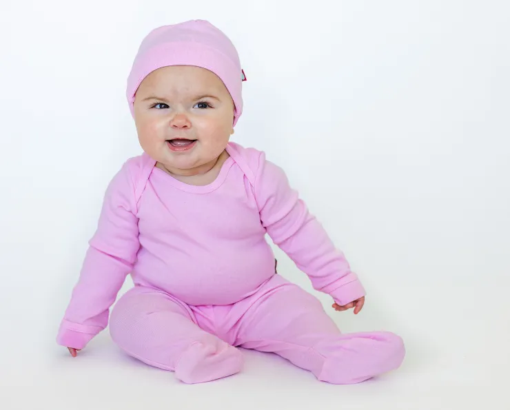 Super-Soft Organic Cotton Baby Rib Beanie Hat| Bright Light Blue