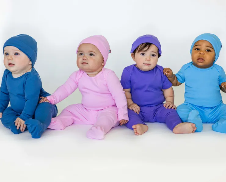 Super-Soft Organic Cotton Baby Rib Beanie Hat| Bright Light Blue
