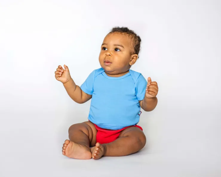 Super-Soft Organic Cotton Baby Rib Short Sleeve Lap Tee| Elf