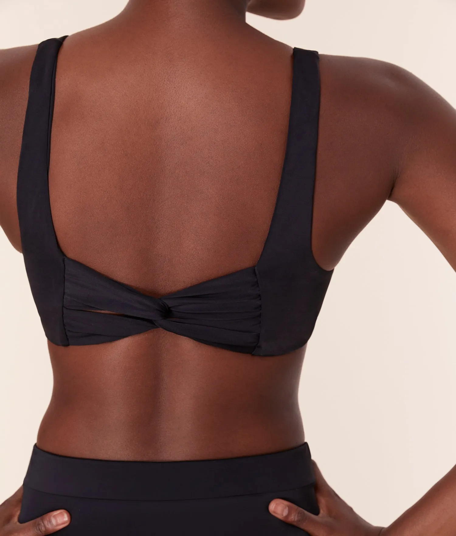 The Barbados Bikini Top - Eco Nylon - Black