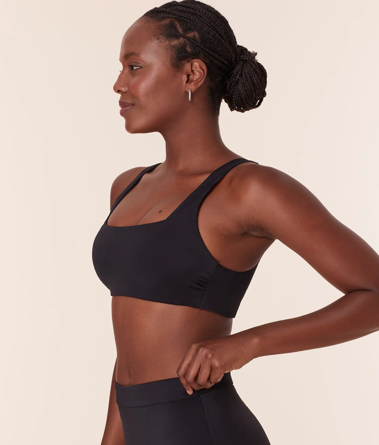 The Barbados Bikini Top - Eco Nylon - Black