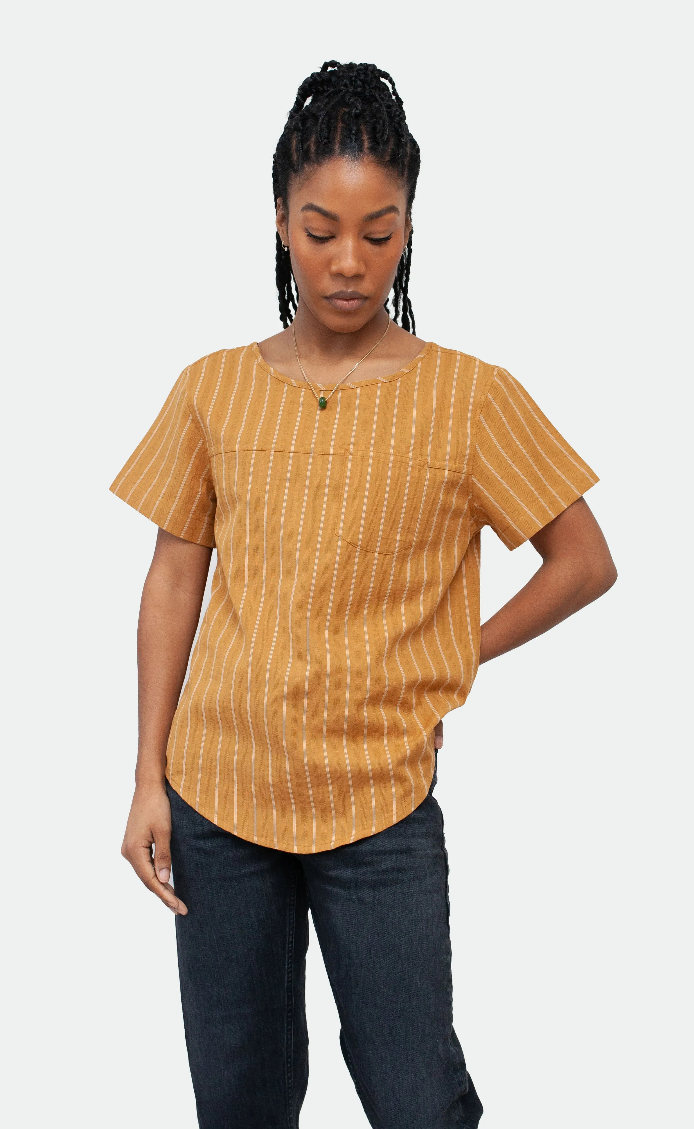 The Habitué - Woven Tee - 100% Cotton
