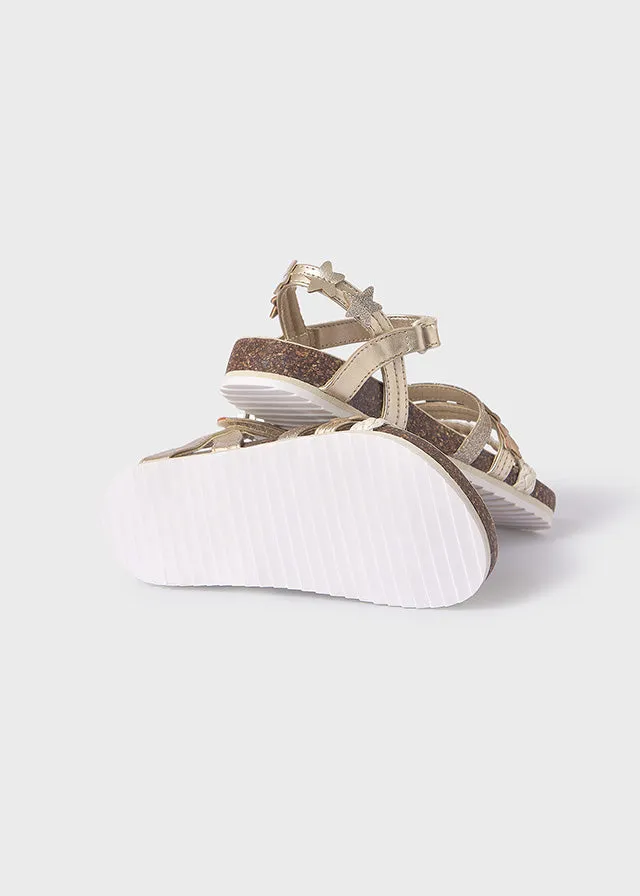 Toddler Star Design Sandals - Gold