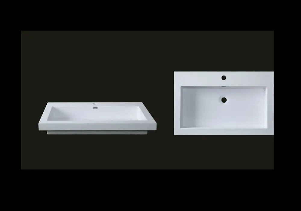 Toka Lite Stone Basin - Semi Built-In - 743mm - CSB44