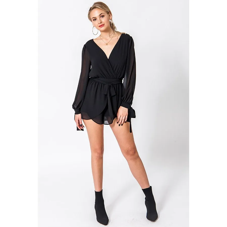 Totally Tied Up Surplice Romper