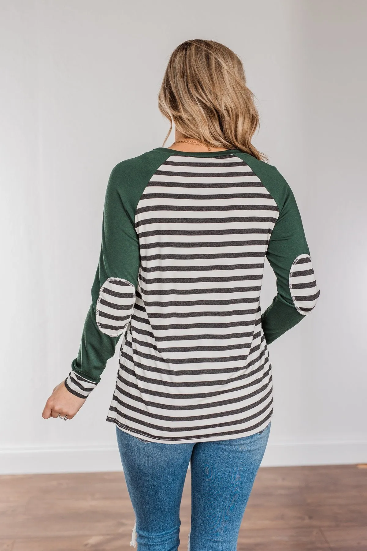True To Your Heart Long Sleeve Top- Dark Emerald