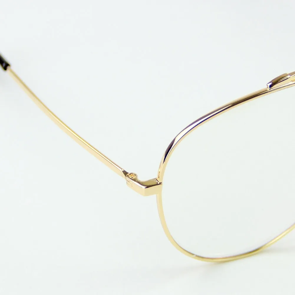 Unisex Gaming & Office Glasses | Certified Anti UV | Oversized Metal Frame
