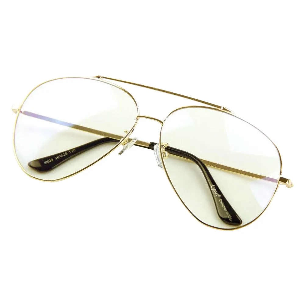 Unisex Gaming & Office Glasses | Certified Anti UV | Oversized Metal Frame