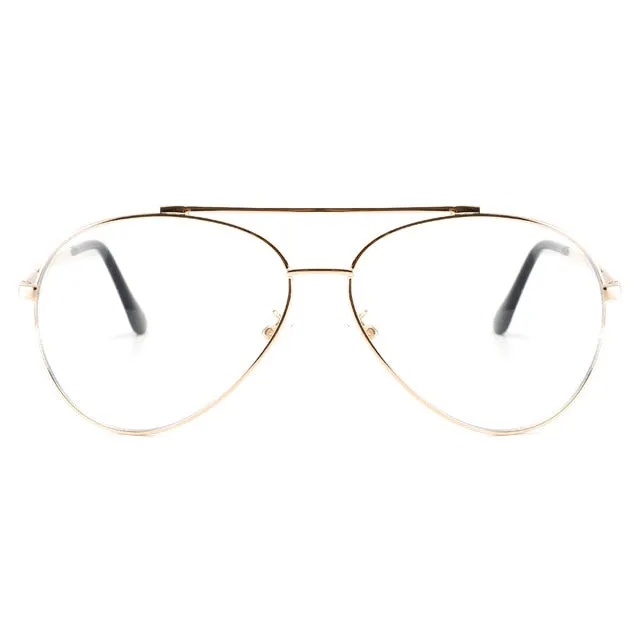 Unisex Gaming & Office Glasses | Certified Anti UV | Oversized Metal Frame