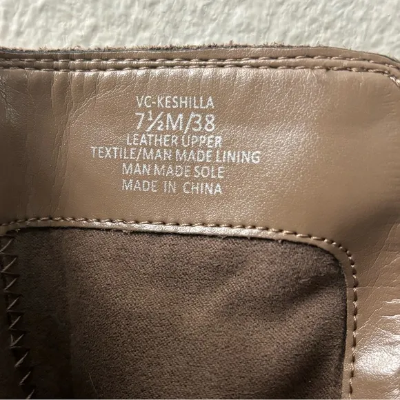 Vince Camuto Keshilla Moto Boot Women’s‎ Brown Sable Suede Leather Ankle Boots