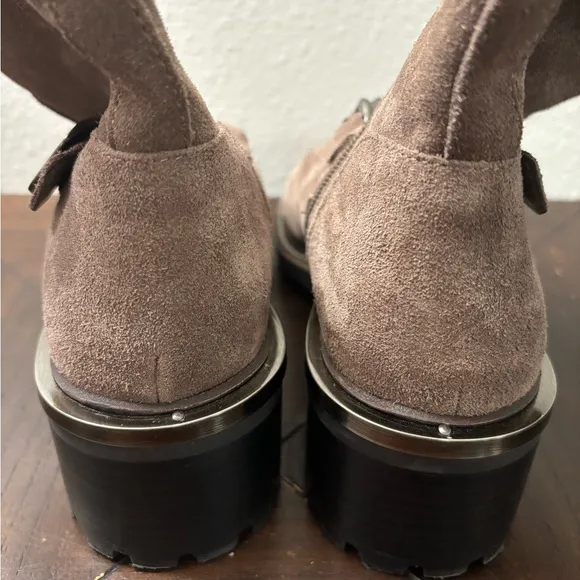 Vince Camuto Keshilla Moto Boot Women’s‎ Brown Sable Suede Leather Ankle Boots