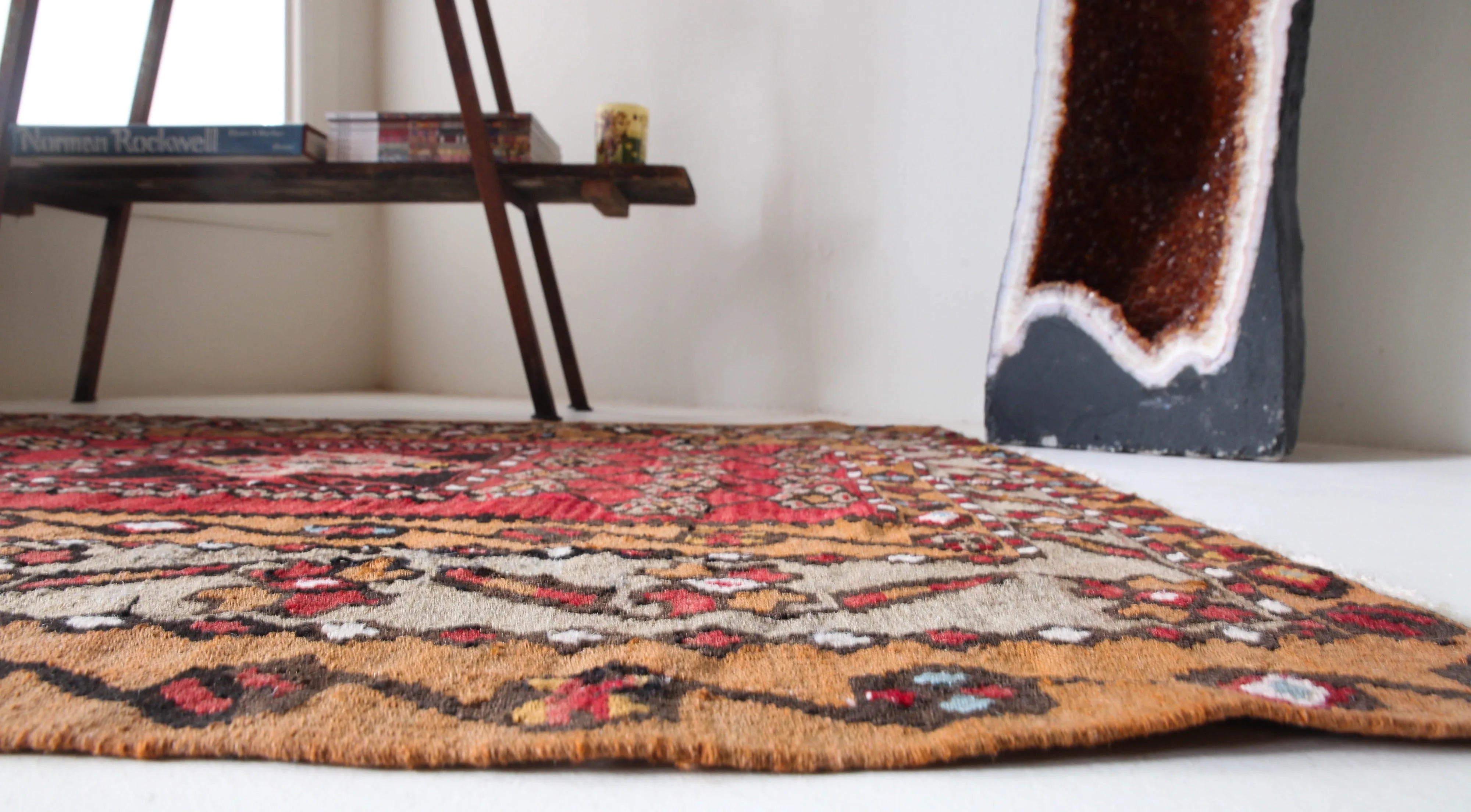 Vintage Kayseri Papatyali Kilim Rug 3'9"x6'7"