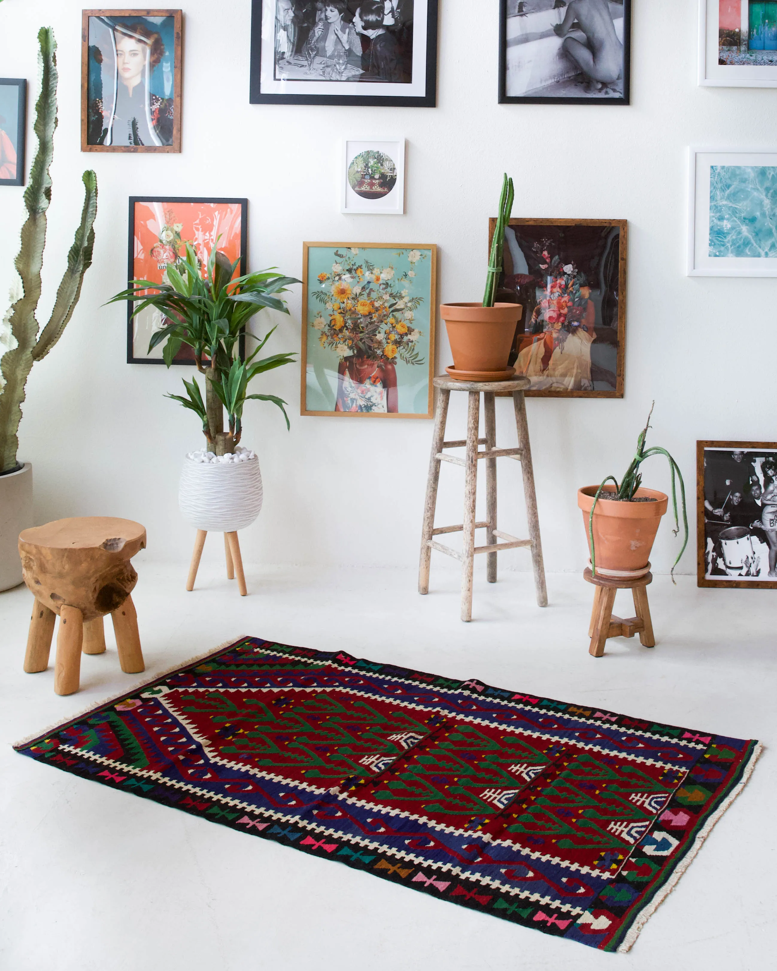 Vintage Oushak Kilim Rug 3'3"x5'3"