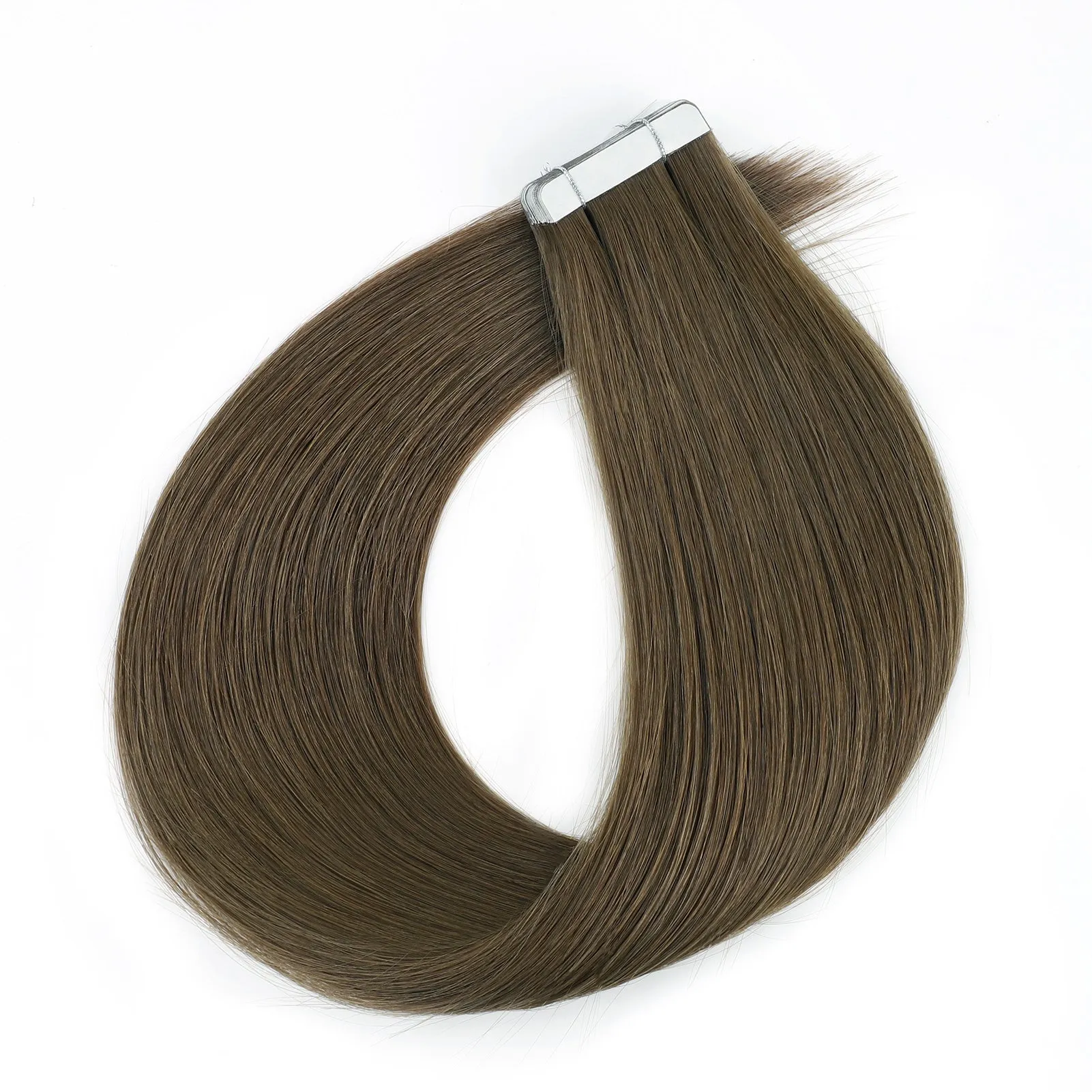 Virgin Tape in Hair Extensions 4# Warm Chestnut Brown
