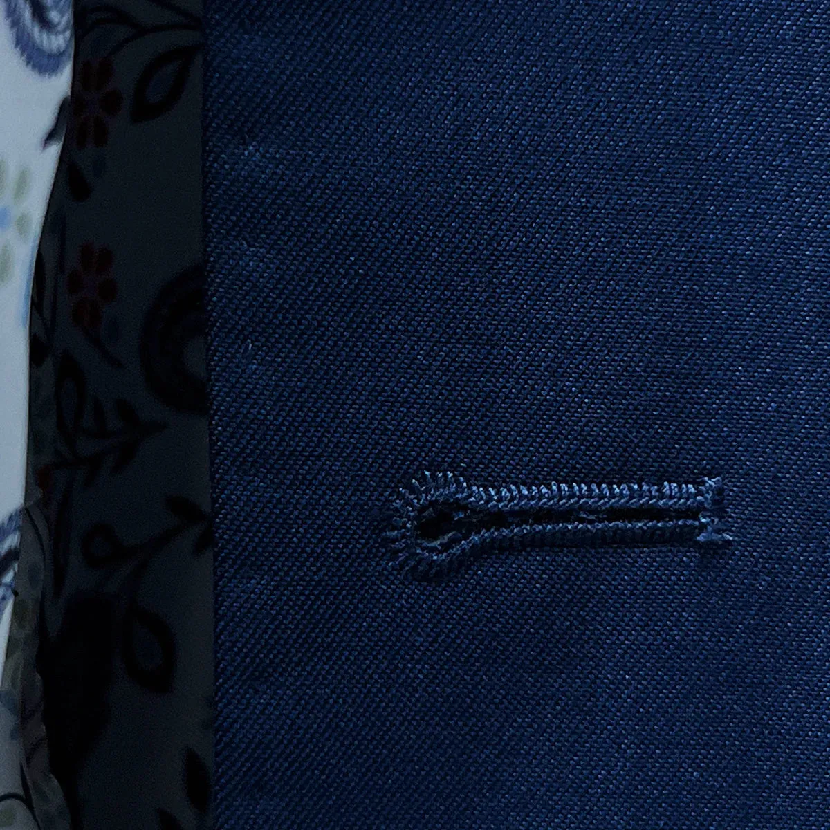 Vitale Barberis Canonico Royal Navy Blue Sharkskin Wool-Mohair Men's Suit
