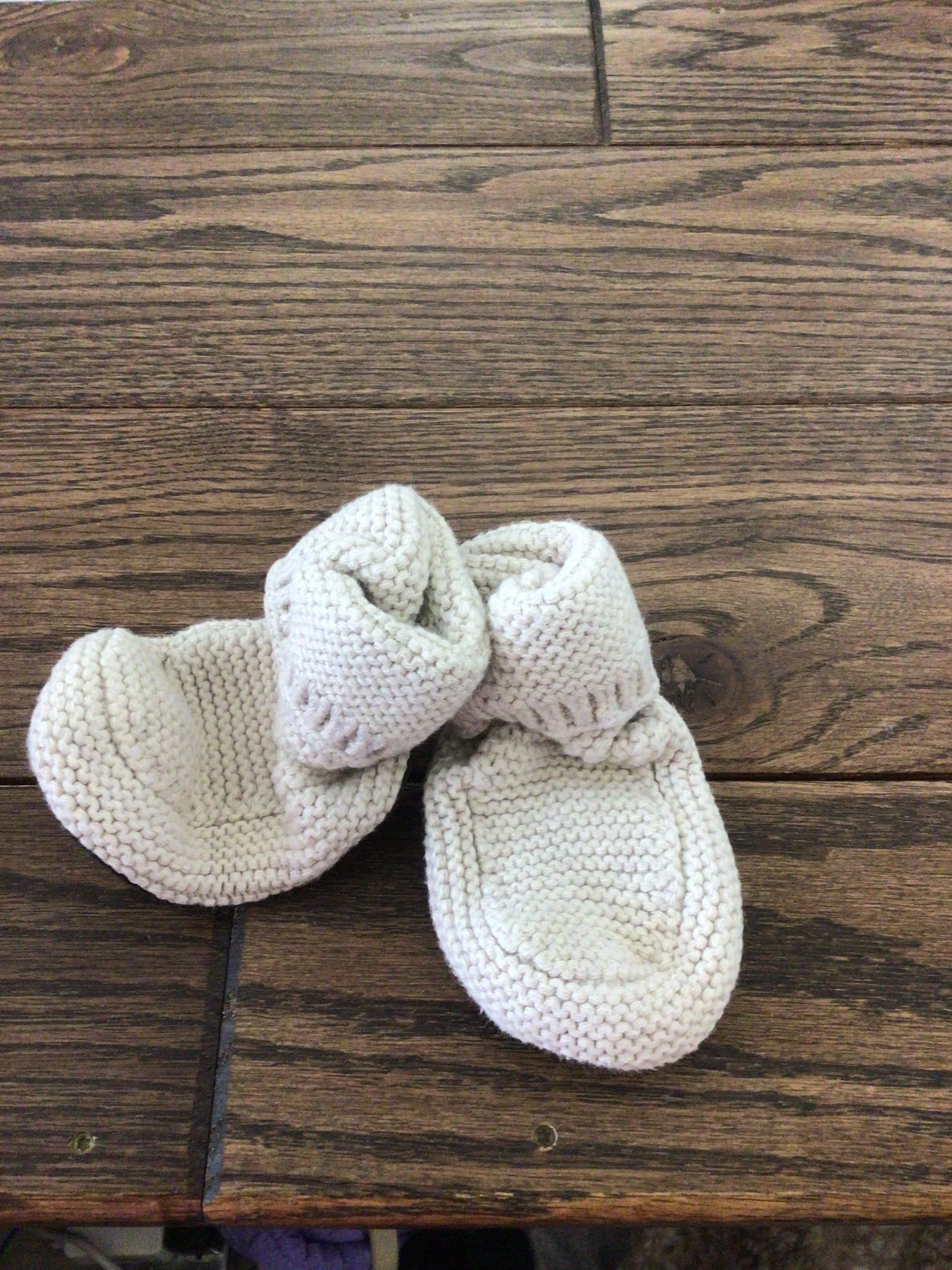 Waffle knit booties