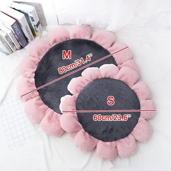 Warm Pet Bed Cute Flower Shape Cushion for Cats Dogs