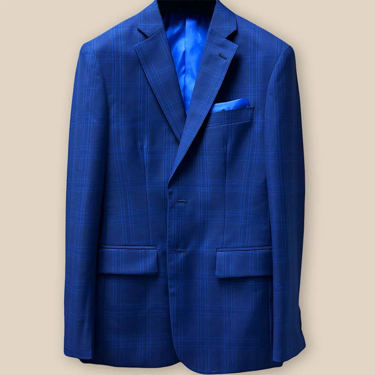 Westwood Hart Dark Blue Windowpane Men's Suit