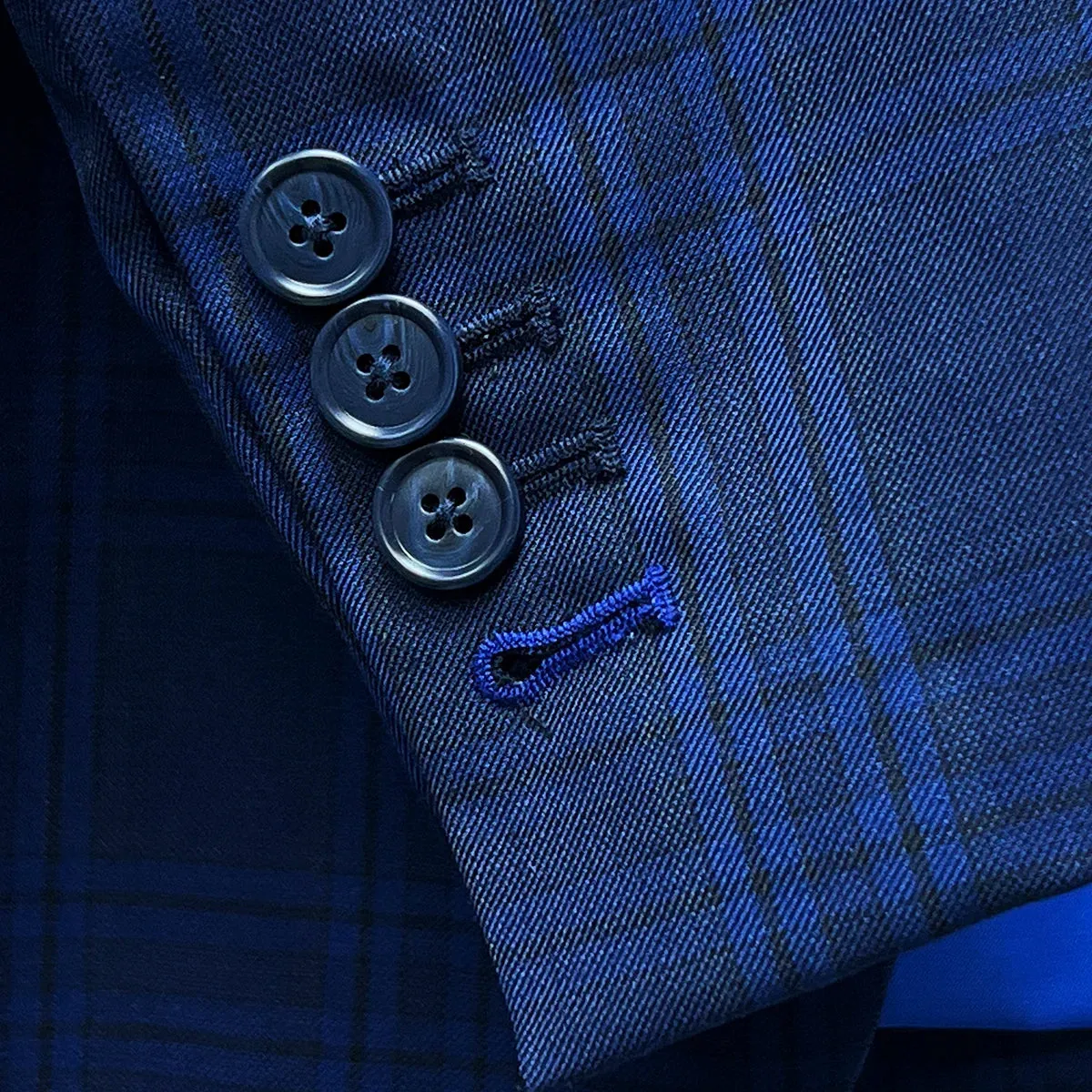 Westwood Hart Dark Blue Windowpane Men's Suit