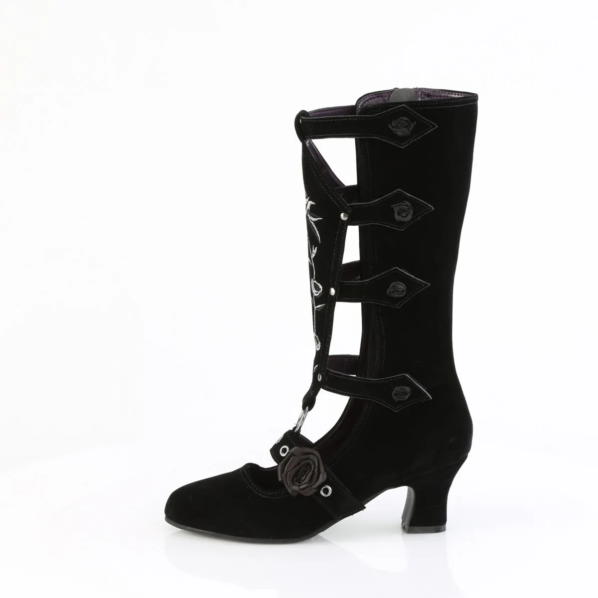 WHIMSY-118  Black Vegan Suede