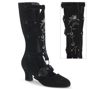 WHIMSY-118  Black Vegan Suede