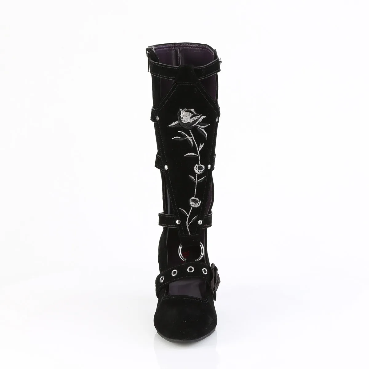 WHIMSY-118  Black Vegan Suede
