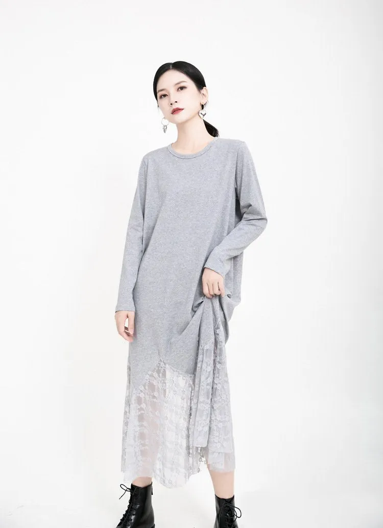 Women Angel Wings Lace Long Dresses