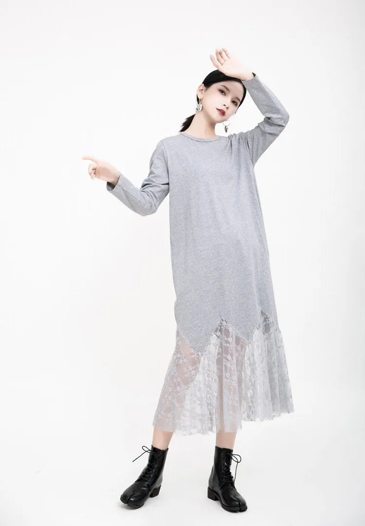Women Angel Wings Lace Long Dresses