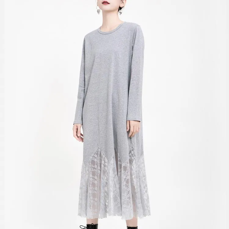Women Angel Wings Lace Long Dresses