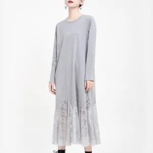 Women Angel Wings Lace Long Dresses