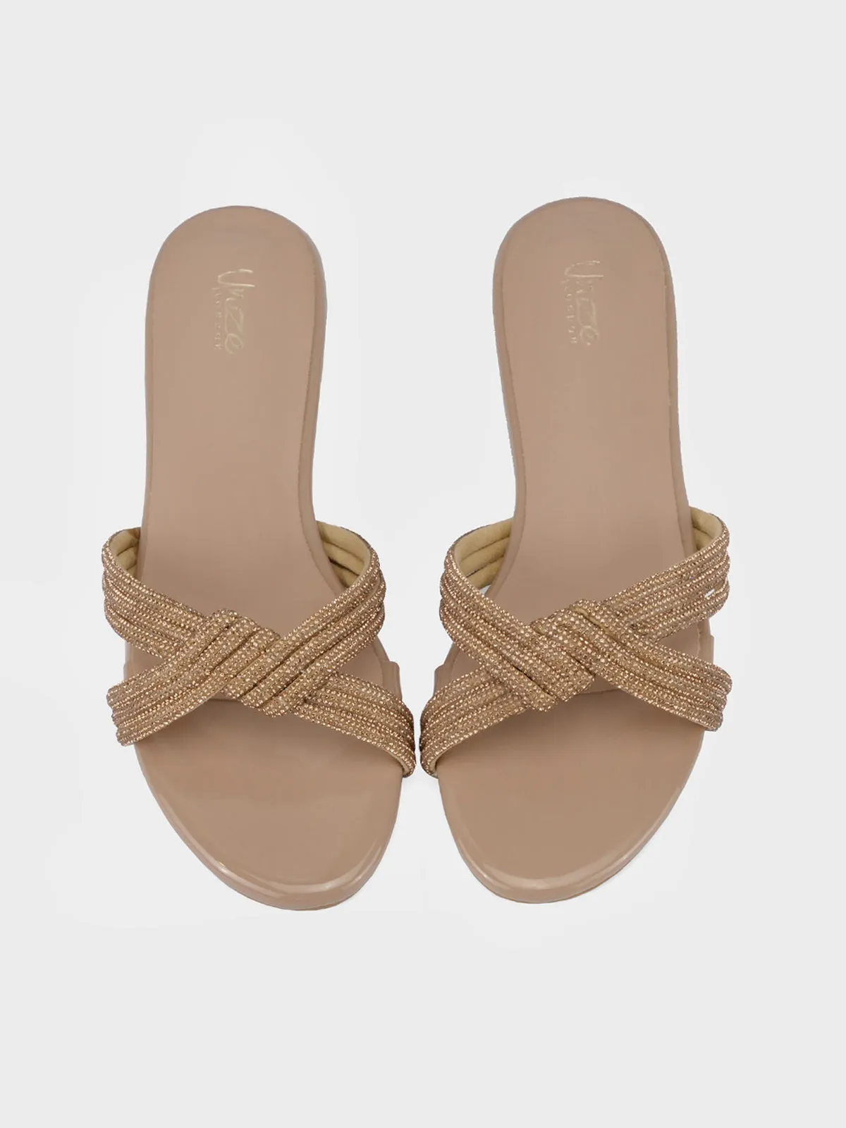 Women's "ANIKE"Crystals Evening Slippers