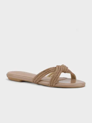 Women's "ANIKE"Crystals Evening Slippers