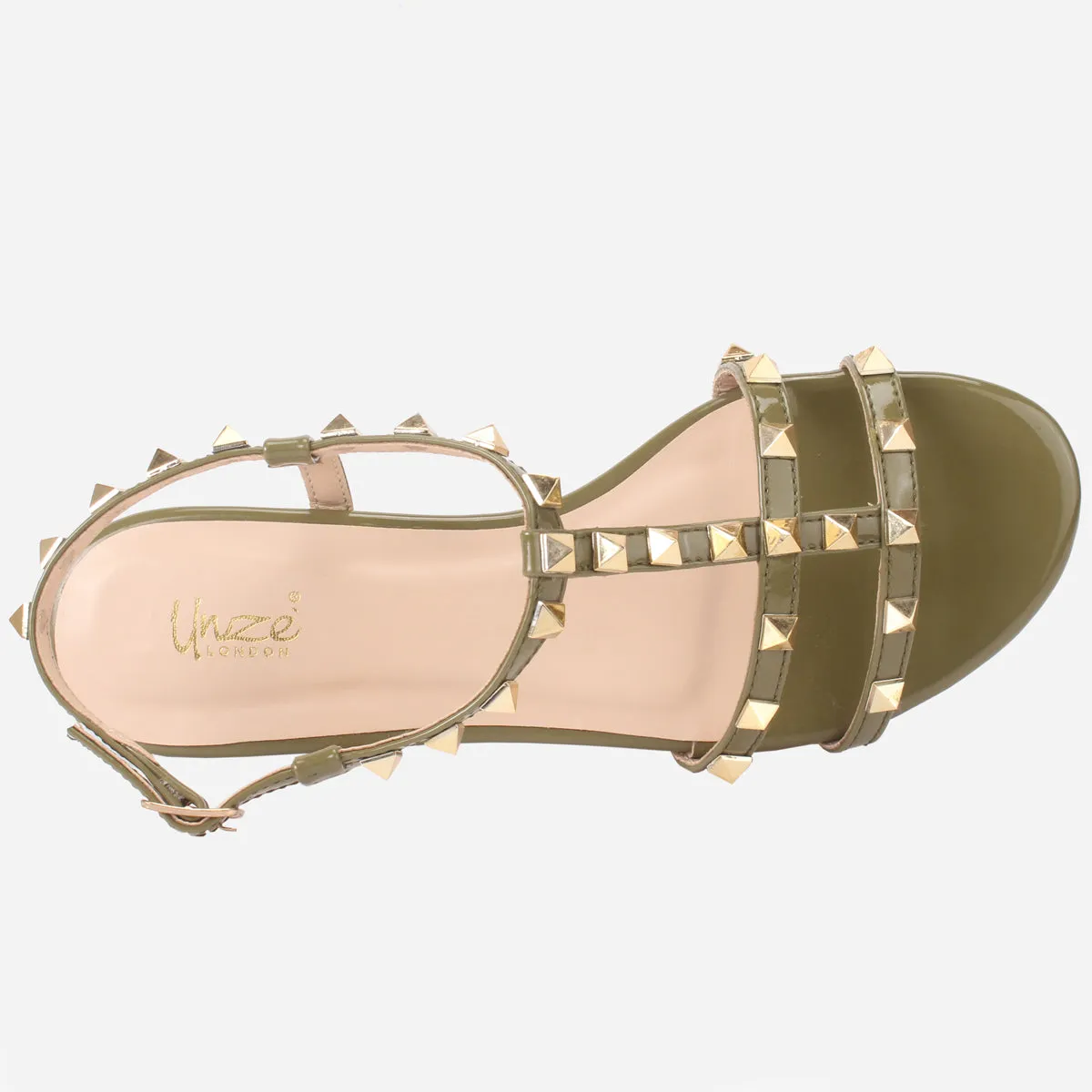 Womens "MAIDAS" Studs Detailing Flat Sandals