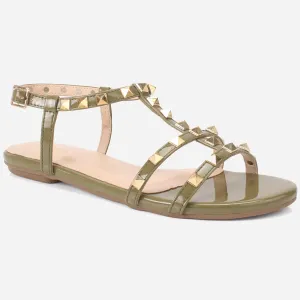 Womens "MAIDAS" Studs Detailing Flat Sandals