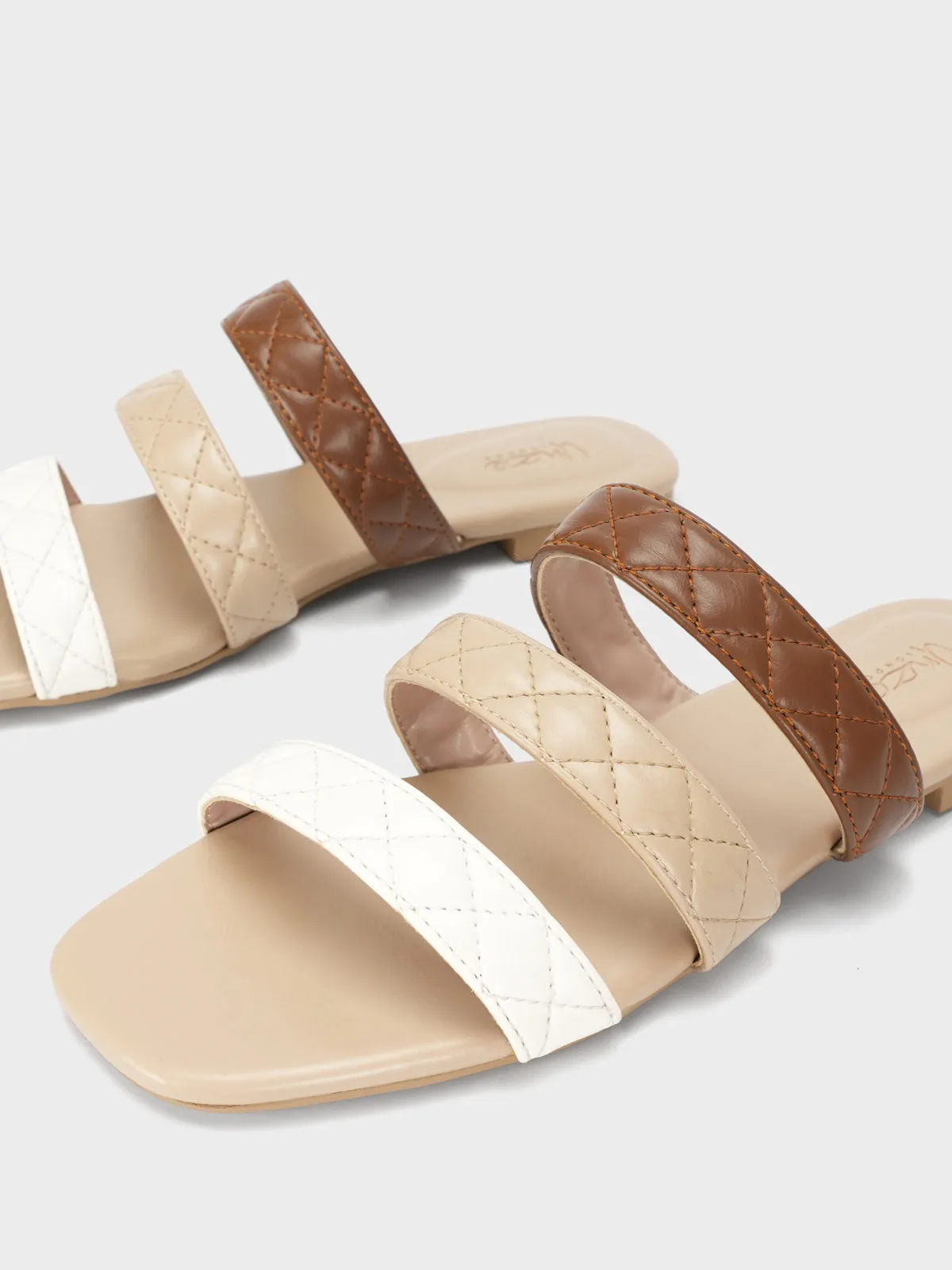 Womens "SAVERINE" Flat Summer Slippers