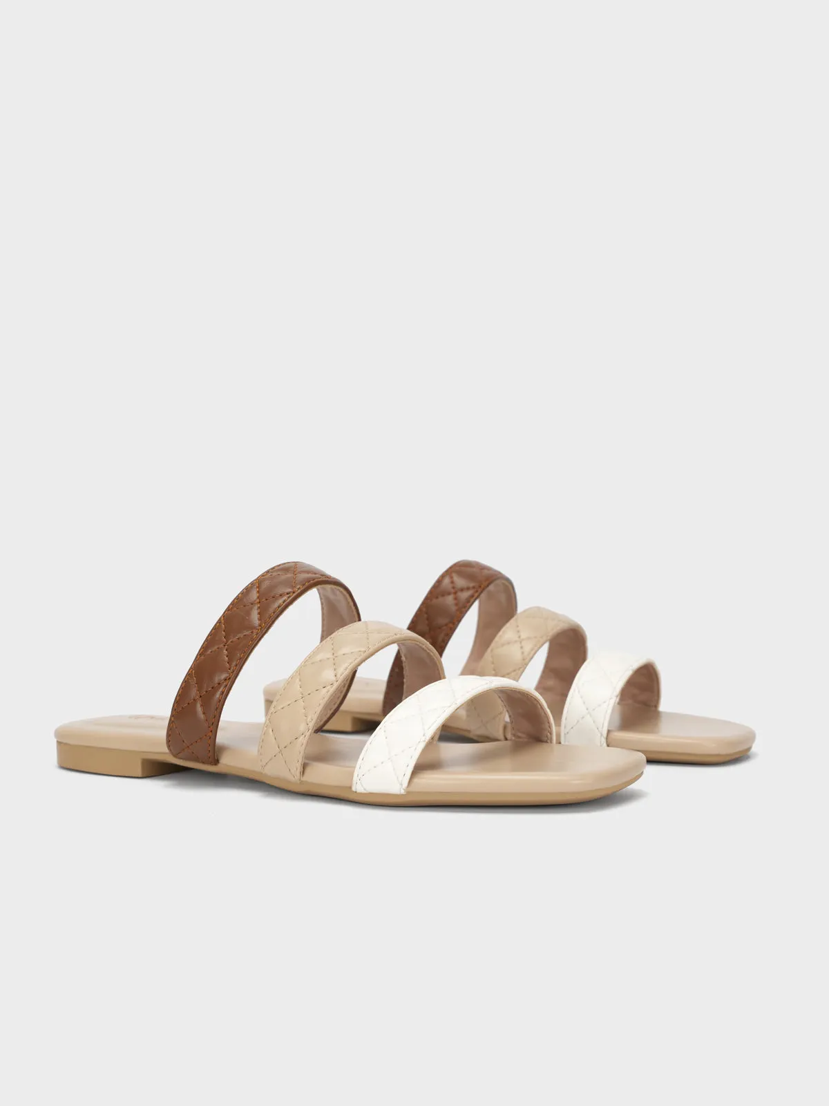 Womens "SAVERINE" Flat Summer Slippers