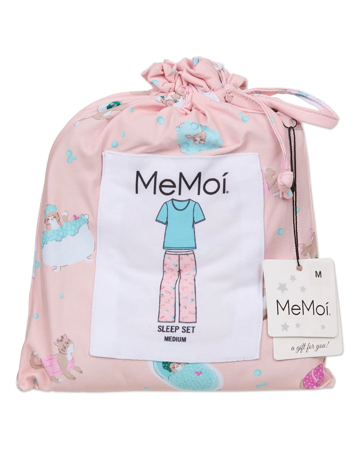 Women's Spa Kitty Two Piece PJ Set In A Bag
