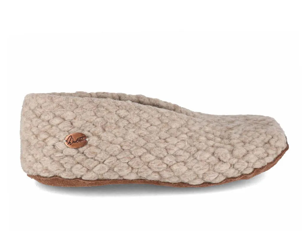 WoolFit® Woolies hand-woven Wool Slippers, beige