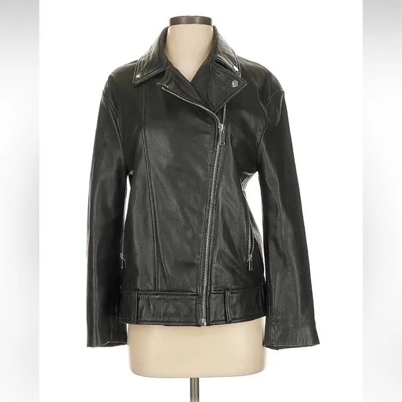 Zara Women's Black Faux Leather Jacket