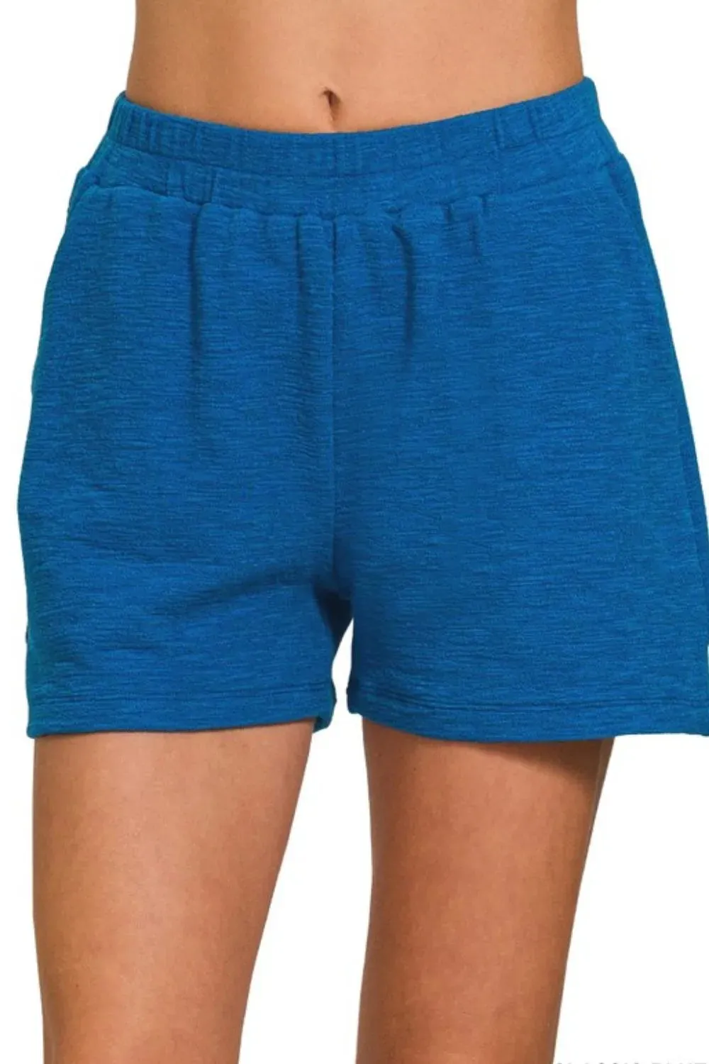 Zenana Cotton Slub Shorts